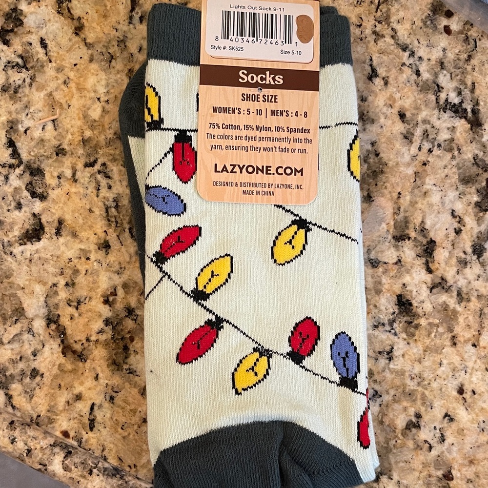 Lazy One Holiday Lights Socks
